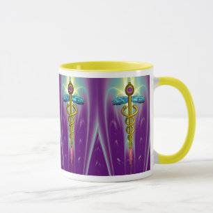 CADUCEUS , lebhafter Goldametist Tasse