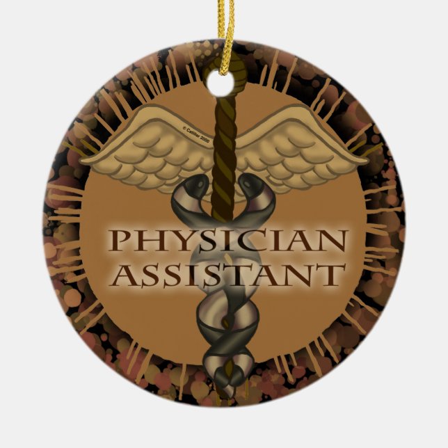 Caduceus Médecin Assistant ornement (Devant)