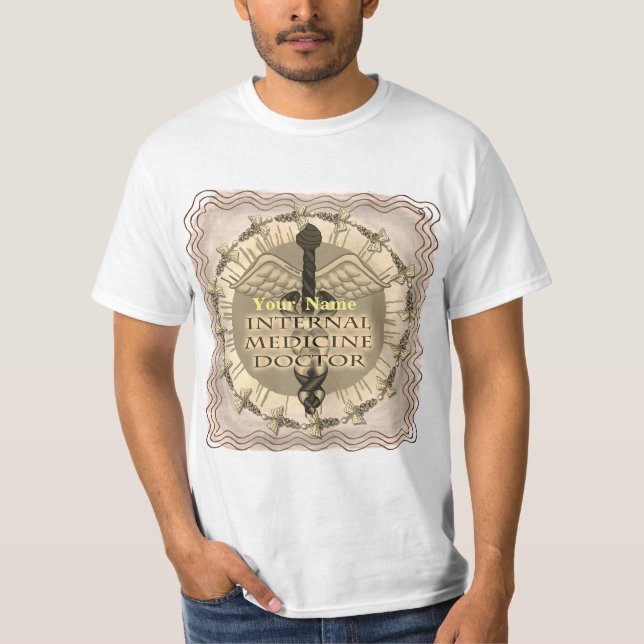 Caduceus Médecine interne Docteur T-Shirt (Devant)
