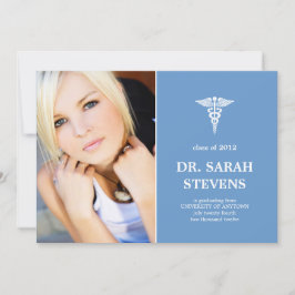 Caduceus Medical Abschluss Foto Einladung
