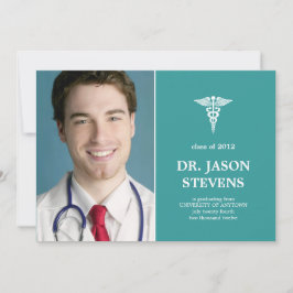 Caduceus Medical Abschluss Foto Einladung