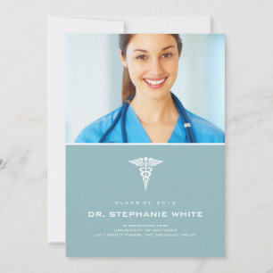 Caduceus Médicale Graduation Invitation
