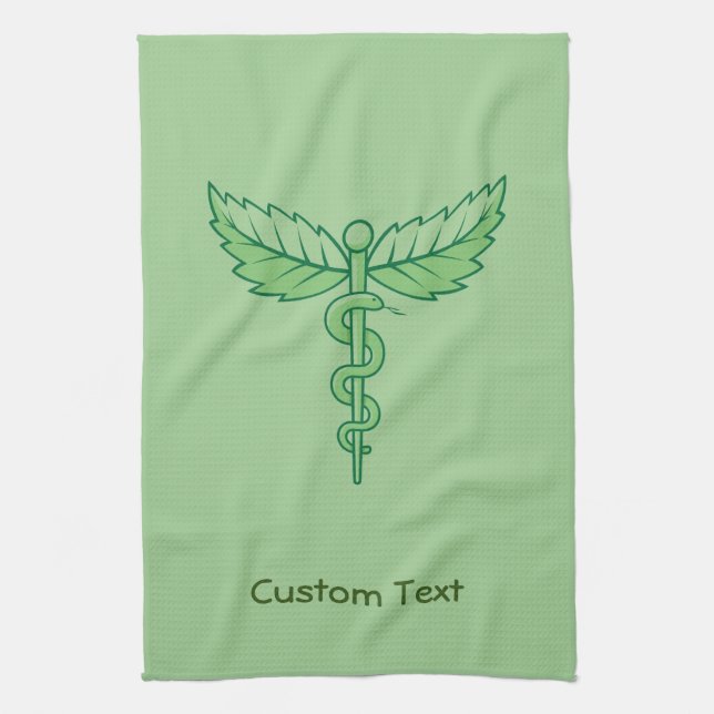 Caduceus mit Blätter Handtuch (Vertikal)