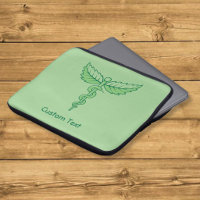 Caduceus mit Blätter Laptop-Sieb