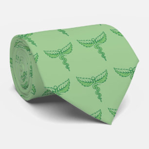 Caduceus mit Blätter Neck Tie Krawatte