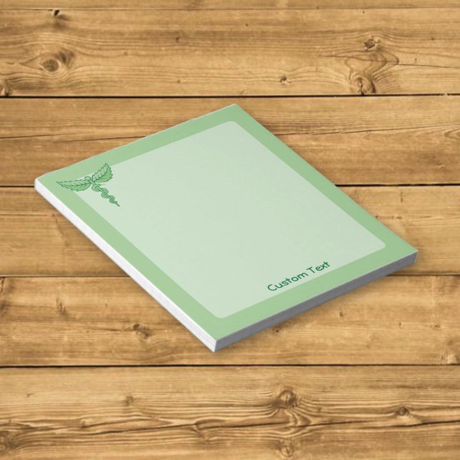 Caduceus mit Blätter Notepad Notizblock (Von Creator hochgeladen)