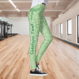 Caduceus mit Blättern Hintergrund Leggings