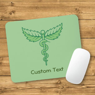 Caduceus mit Blättern Mauspad