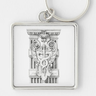 CADUCEUS Premium Square Schlüsselanhänger
