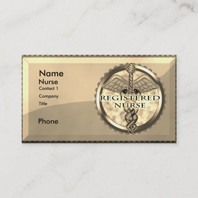 Caduceus registrierte Krankenversicherungskarten Visitenkarte (Vorderseite)