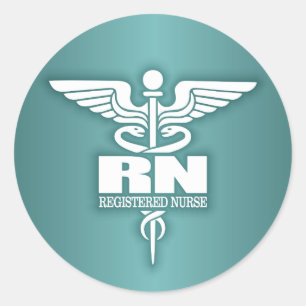 Caduceus RN 3 Runder Aufkleber