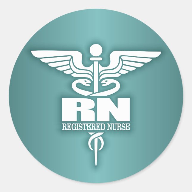Caduceus RN 3 Runder Aufkleber (Vorderseite)