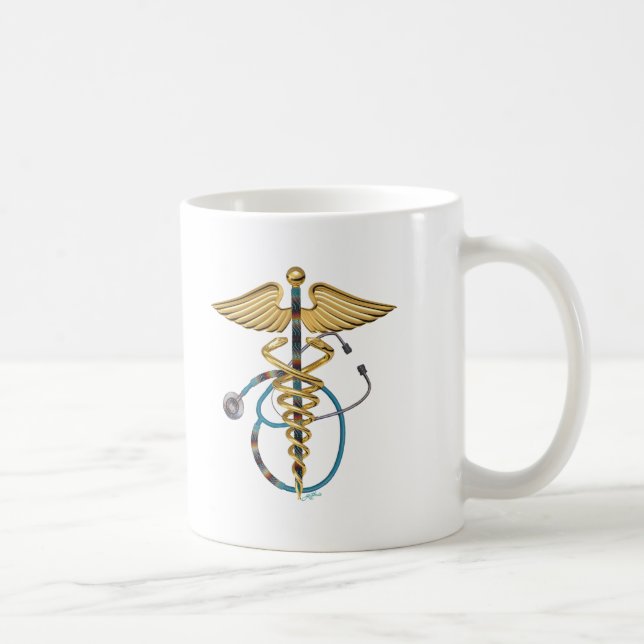 Caduceus & Stethoscope Kaffeetasse (Rechts)