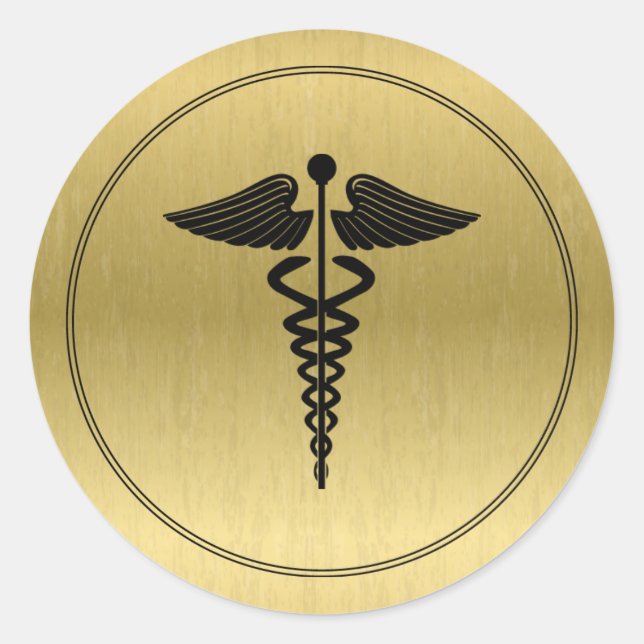 Caduceus Symbol Sticker (Vorderseite)