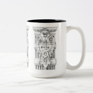 CADUCEUS Tall Black Zweifarbig-Tasse Zweifarbige Tasse