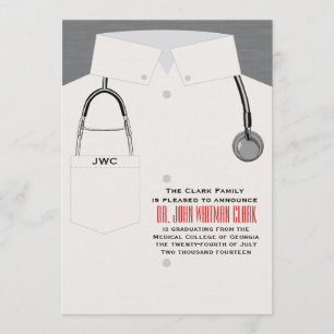 Caduceus u. Stethoskop-medizinische Einladung