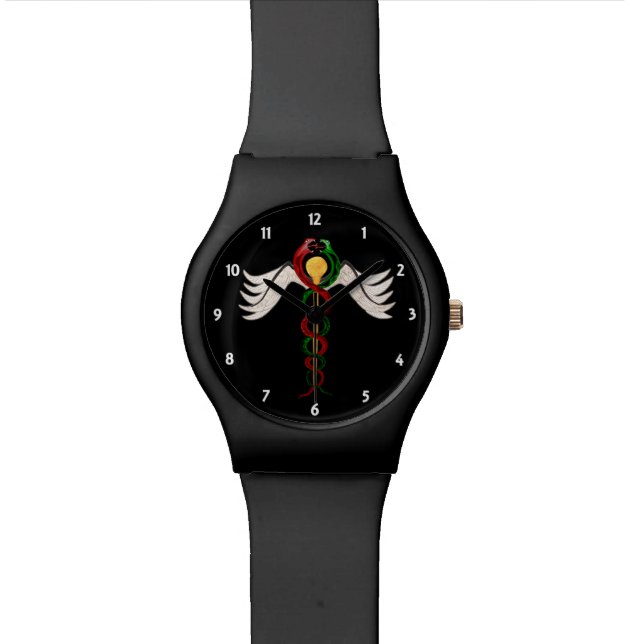 Caduceus Uhr (Nahaufnahme)