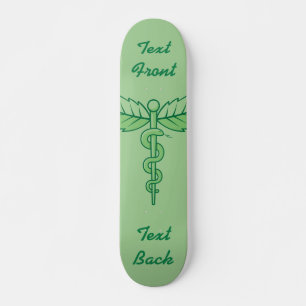 Caduceus with Leaves Skateboard