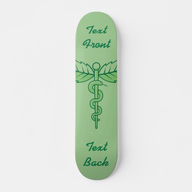Caduceus with Leaves Skateboard (Vorne)