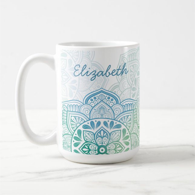 Caelum Mandala 15 oz. Personalized Mug Kaffeetasse (Links)
