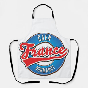 Caen Normandy France Retro-Logo Schürze