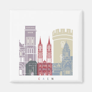 Caen Skyline Poster Magnet
