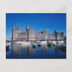 Caernarfon Castle, Gwynedd, Wales Postkarte