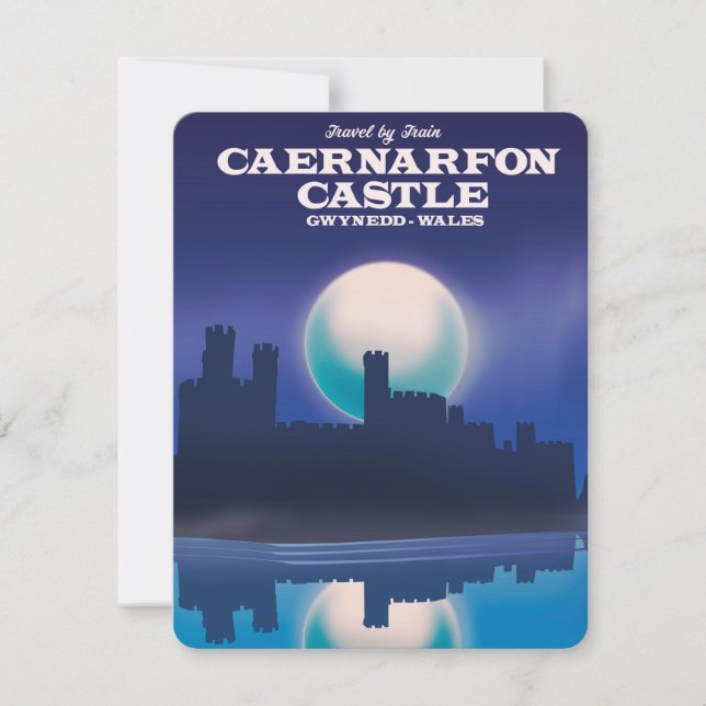 Caernarfon Castle, Gwynedd Wales Reiseplakat (Vorderseite)