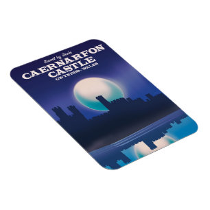 Caernarfon Castle, Gwynedd Wales Reiseplakat Magnet