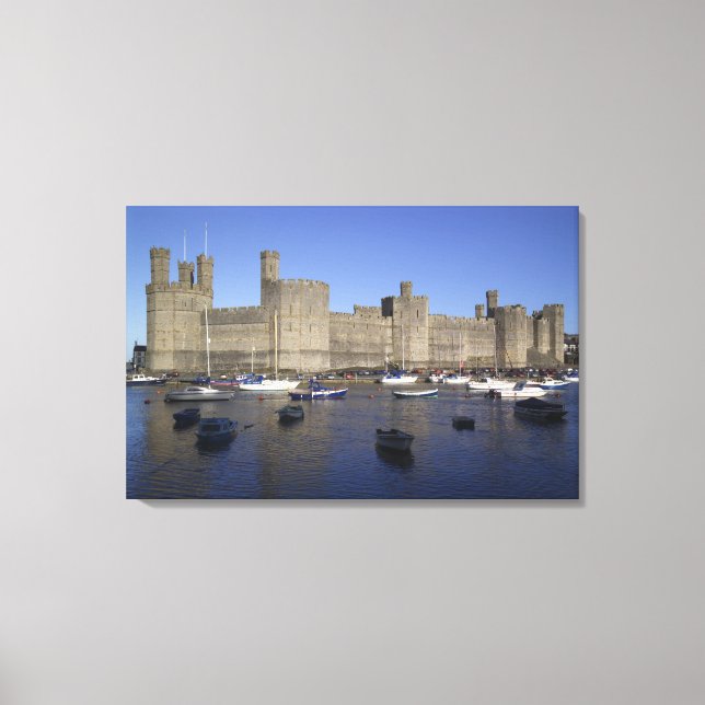 Caernarfon Castle, Gwynedd, Wales (RF) Leinwanddruck (Vorderseite)