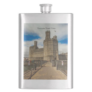 Caernarfon Castle Wales Flachmann