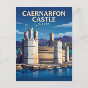 Caernarfon Castle Wales Postkarte