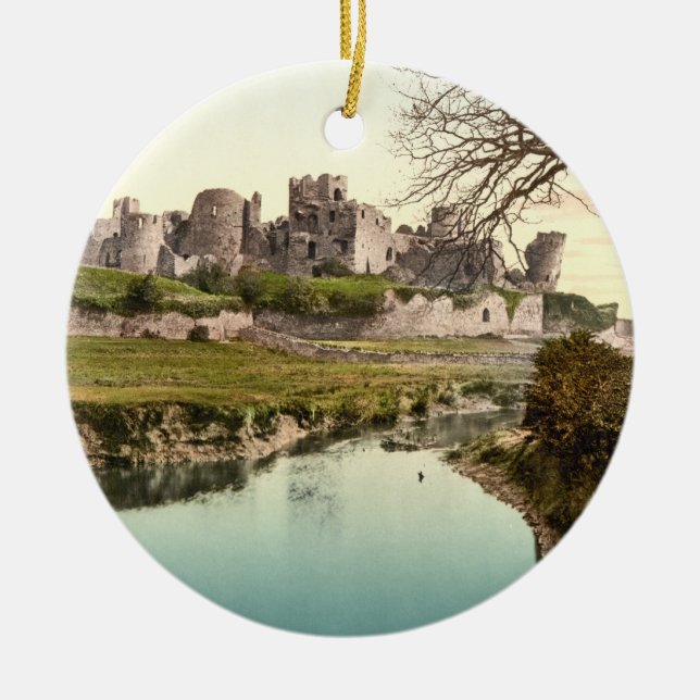 Caerphilly Schloss, Wales Keramikornament (Vorne)