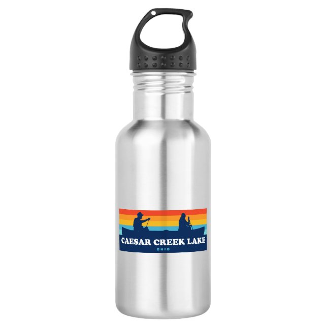 Caesar Creek Lake Ohio Canoe Edelstahlflasche (Vorderseite)