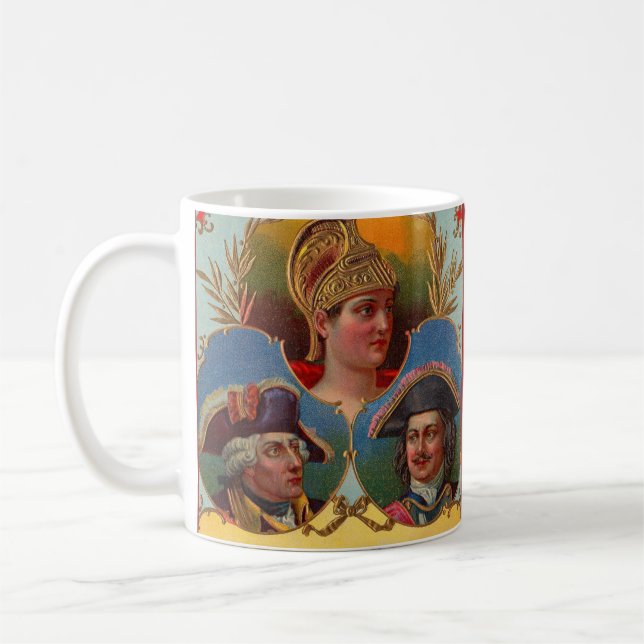 Caesar - Kaiser - Zar-Zigarrenkartentetikett Kaffeetasse (Links)