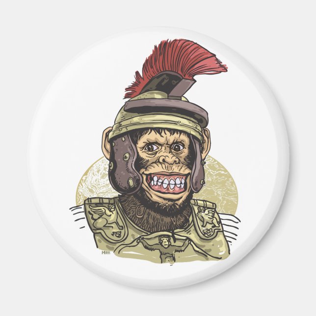 Caesar Roman Chimp Magnet (Vorne)