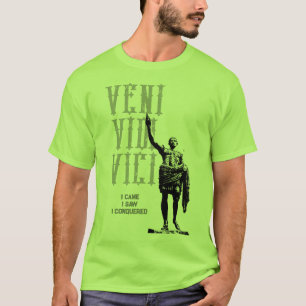 Caesar Veni Vidi Vici Mens Modern Lime Green T-Shirt