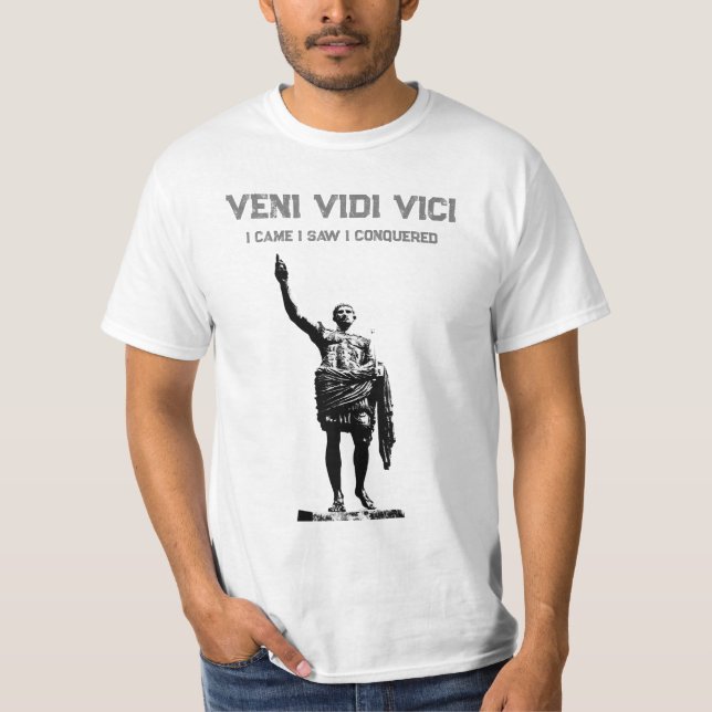 Caesar Veni Vidi Vici Motivierend Quote Mens T-Shirt (Vorderseite)