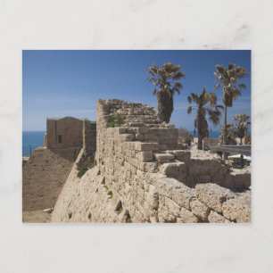 Caesarea ruins of port built by Herod the Great Postkarte