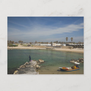 Caesarea ruins of port built by Herod the Great Postkarte