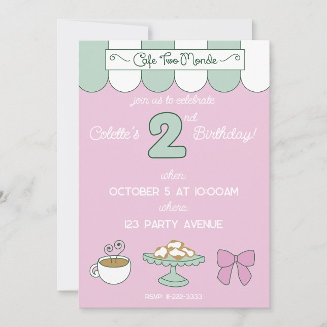 Café 2 Monde Invitation Anniversaire (Devant)