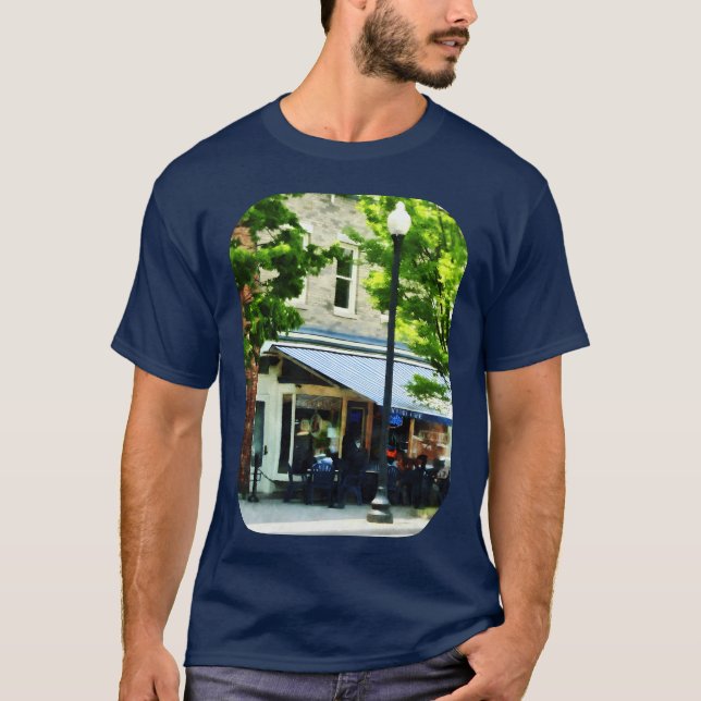 Café Albany NY Retro T-Shirt (Vorderseite)