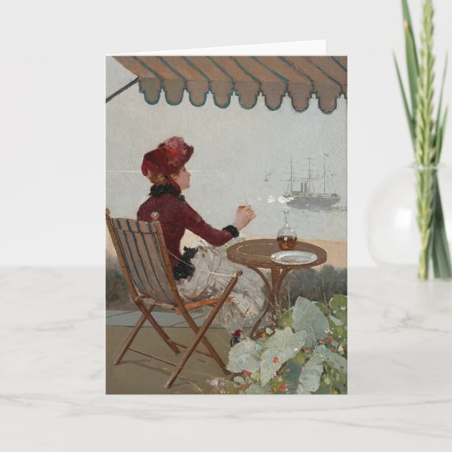 Café am Meer | Jean Béraud Karte (Vorderseite)