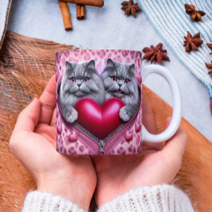 Café, Amour, Répéter : Mug de Saint Valentin
