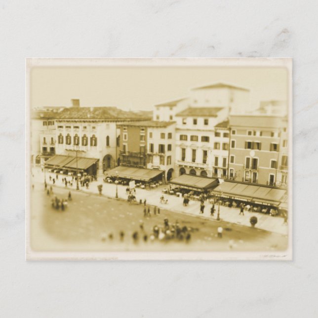 Café an der Piazza Bra - Verona, Italien Postkarte (Vorderseite)