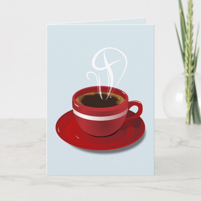 CAFÉ ANNIVERSAIRE VOUS AIME CARTE DE RECONNAISSANC (Devant)