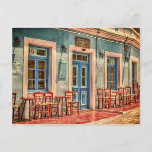 Cafe Architecture Gebäude Griechenland Peloponnes Postkarte