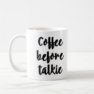 Café avant tasse de film parlant