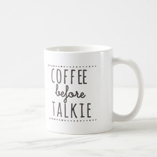 Café avant tasse de film parlant