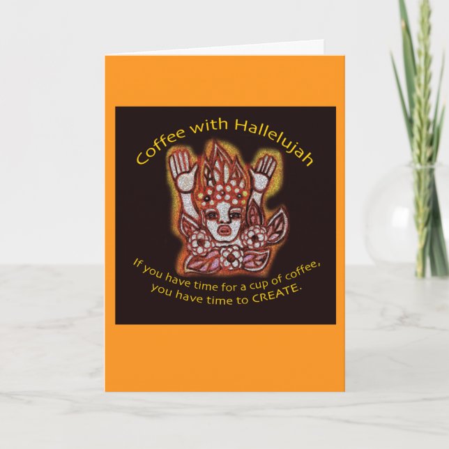 Café avec carte Hallelujah (Devant)